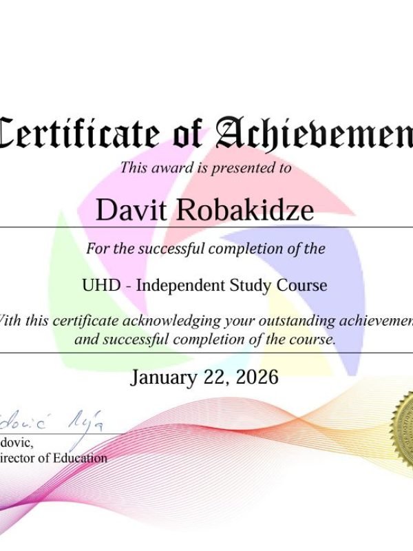 ახალი სერთიფიკატი 1